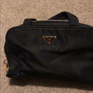 Nylon Prada shoulder bag with padlock